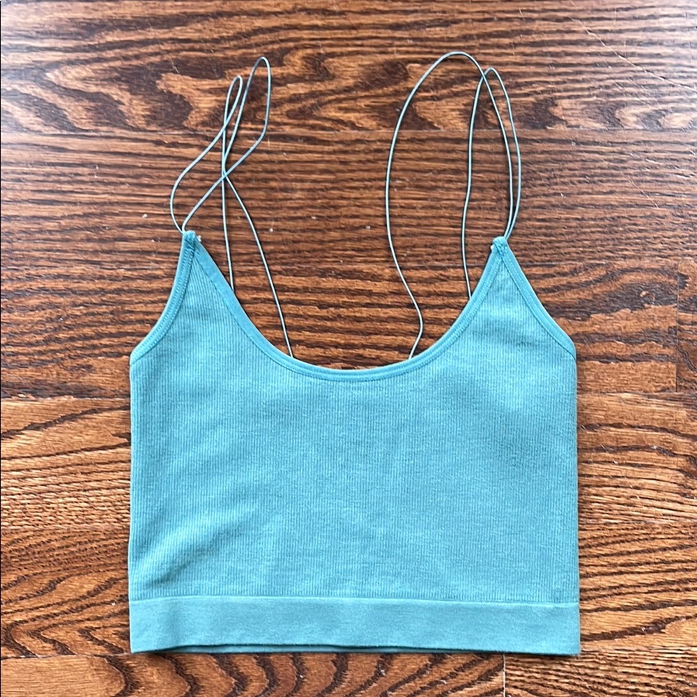 Urban Outfitters Blue Fitted Crop Camisole